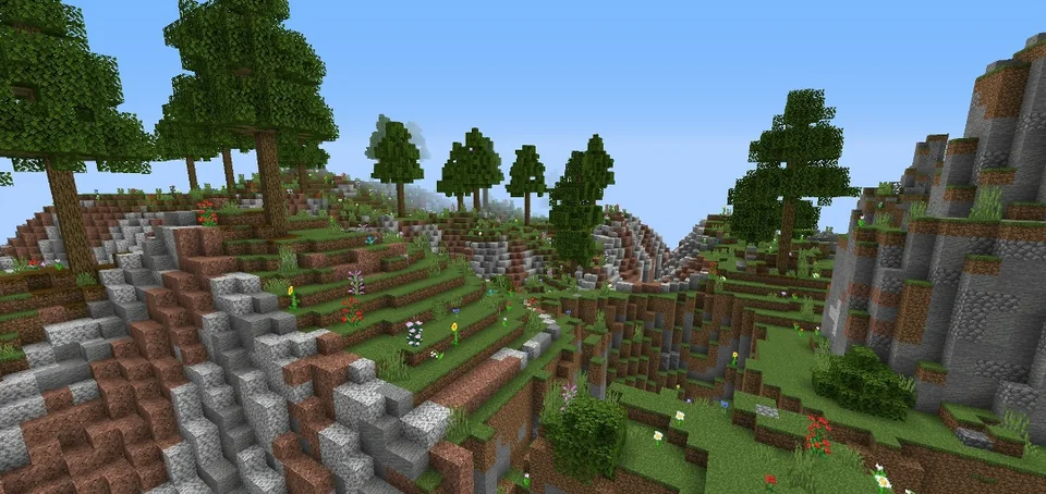 Screenshot: A new spawn and new world generation