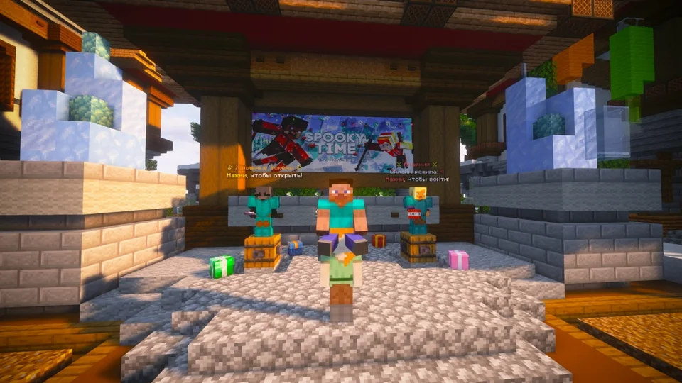 Screenshot: In the lobby you can pick up another player and toss them. (starts working on wipe day, in the evening)