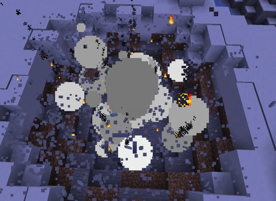 Screenshot: New radius, structure, timer and effects for the white/black explosions