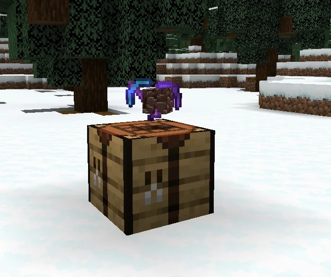 Screenshot: The Auto-smelt enchantment no longer smelts ancient debris