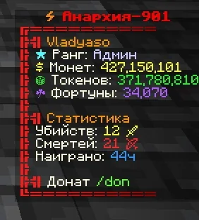 Screenshot: The prefix color shows on the scoreboard