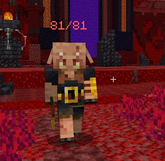 Screenshot: Zombified piglins at Hell Slaughter replaced with piglin brutes